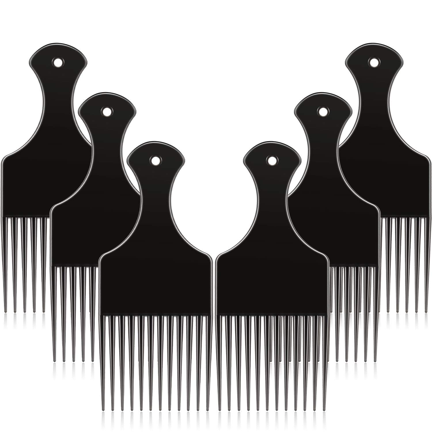 Afro Pick Comb - 6 Pcs Afro Hair Picks for