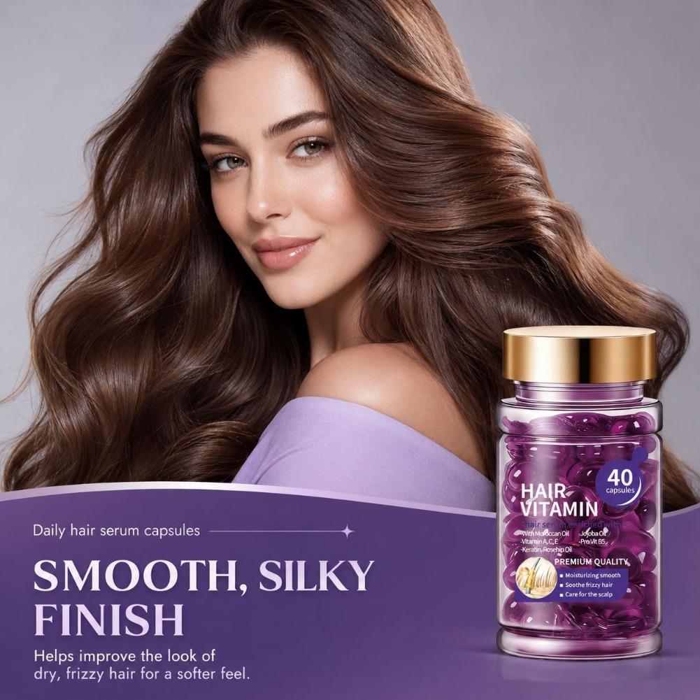 Hair Vitamin Serum Capsules 40 - Hair Care For Dry And Frizzy Hair recension och pris