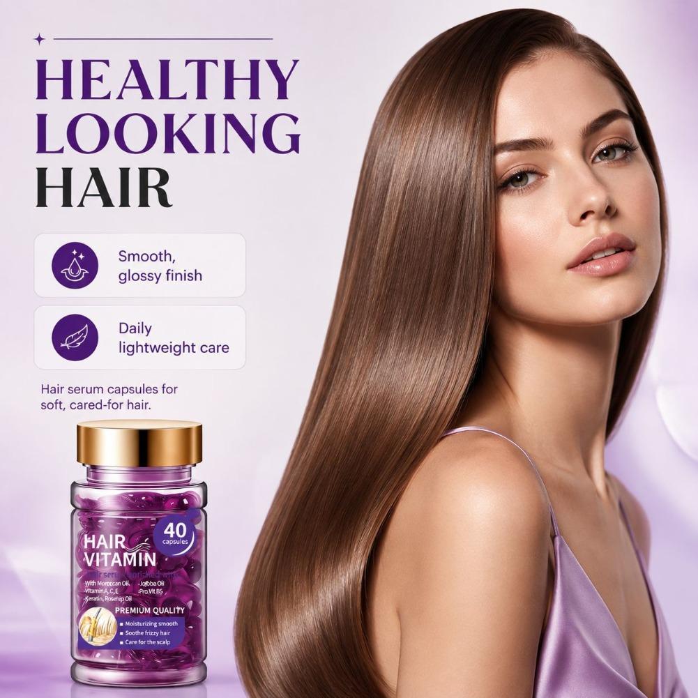 Hair Vitamin Serum Capsules 40 - Hair Care For Dry And Frizzy Hair recension och pris