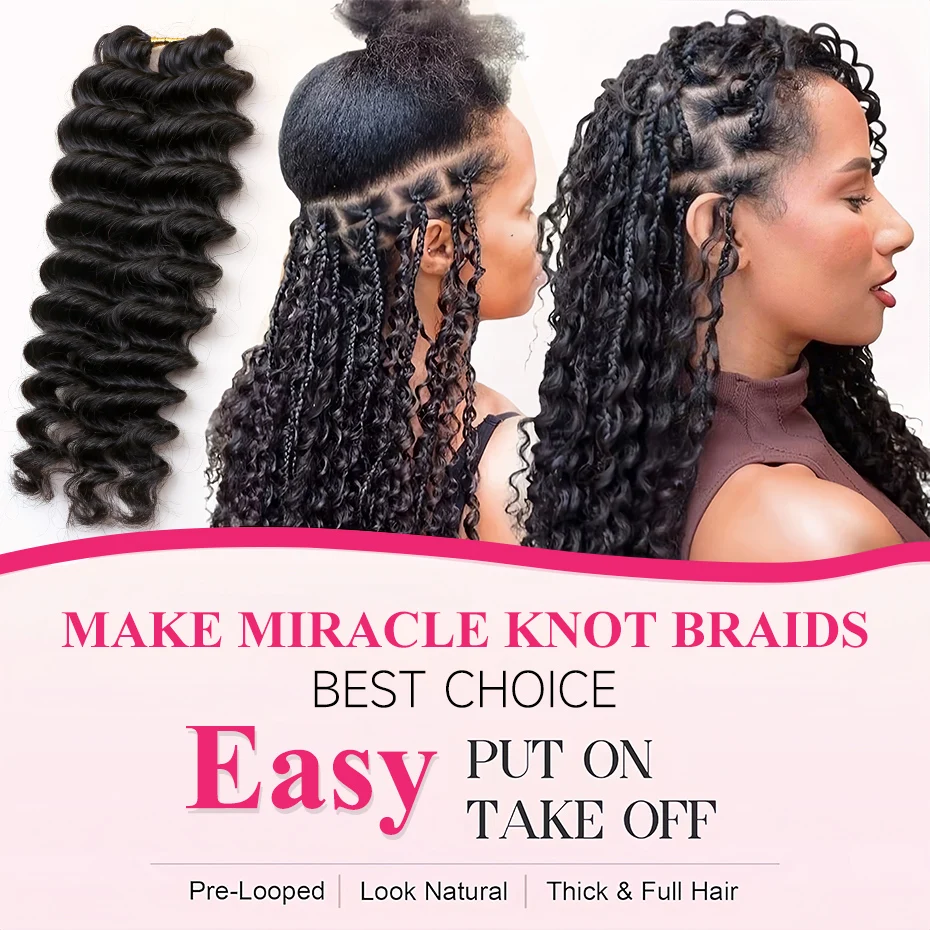 Deep Wave Human Hair Crochet E - Feather Hair Extension recension och pris