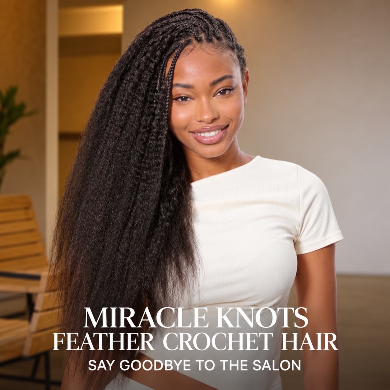 Feather Kinky Straight Crochet - Feather Hair Extension recension och pris