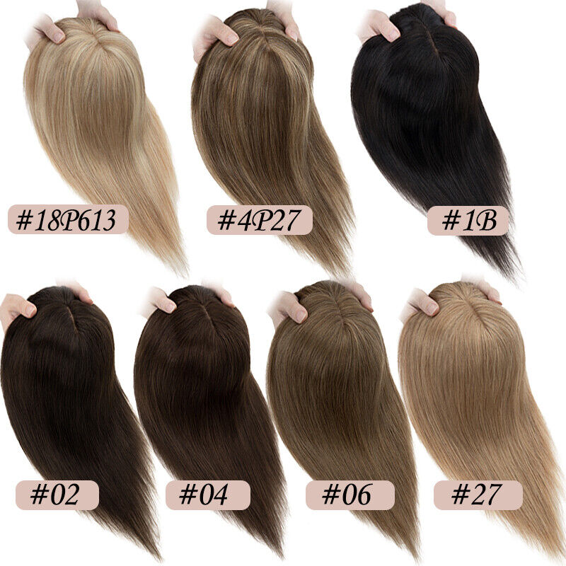 Women Toupee Silk Base Topper  - Clip In Hair Piece recension och pris