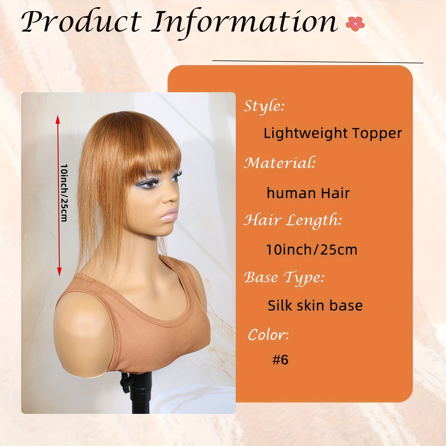 #30 Color Topper Hair Clip wit - Clip In Hair Piece recension och pris
