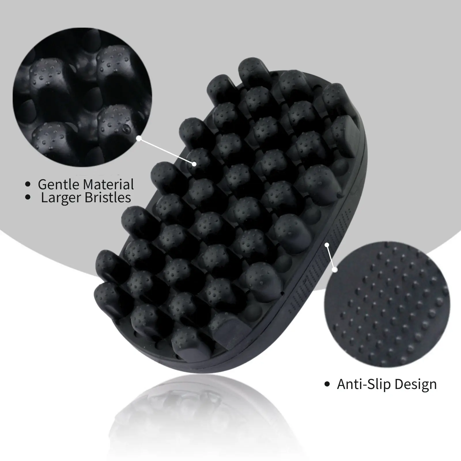 NEW Nonslip Rubber Curling Bru - Afro Pick Comb recension och pris