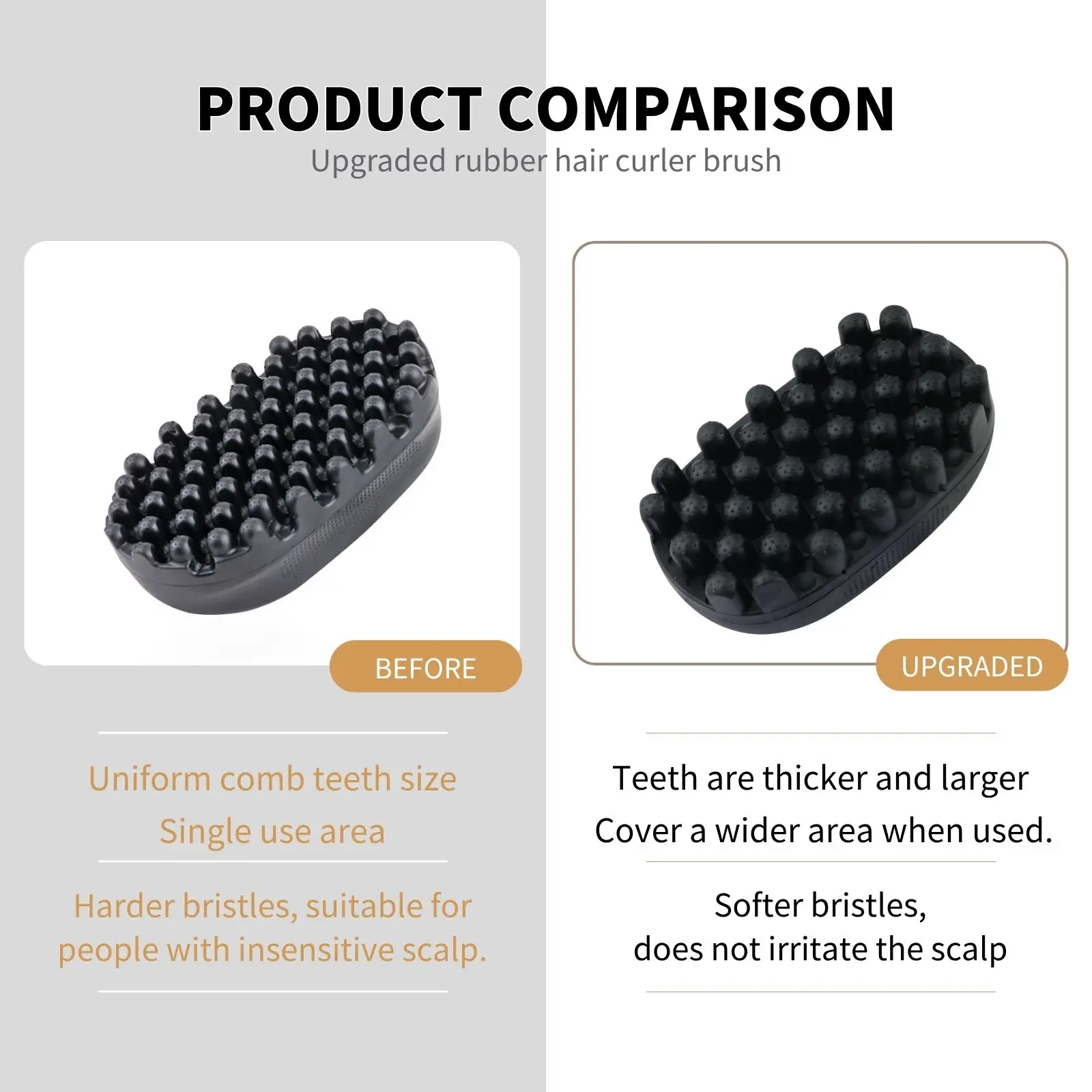 NEW Nonslip Rubber Curling Bru - Afro Pick Comb recension och pris