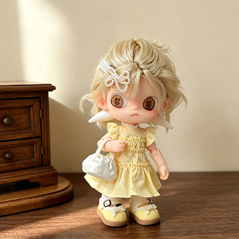 5Pcs Doll Outfit Set Lemon Yel - Clip In Hair Piece recension och pris