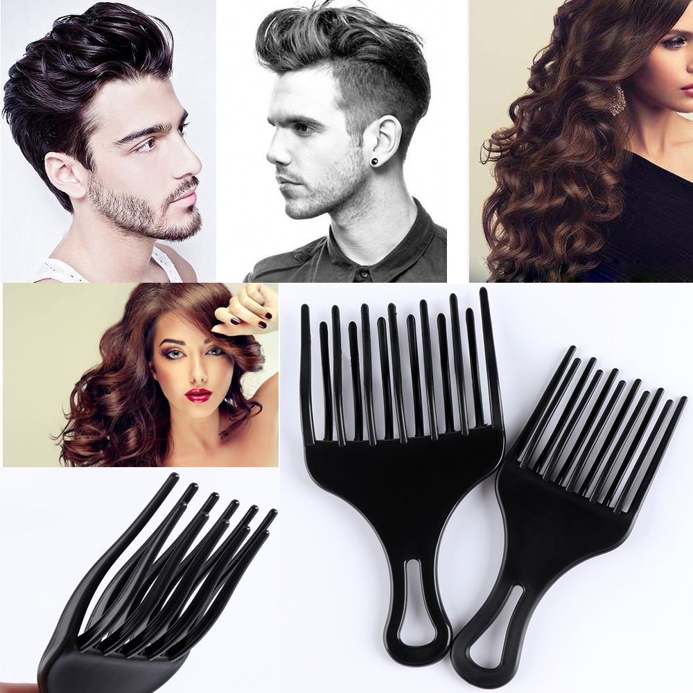 New High & Low Gear Teeth Anti - Afro Pick Comb recension och pris