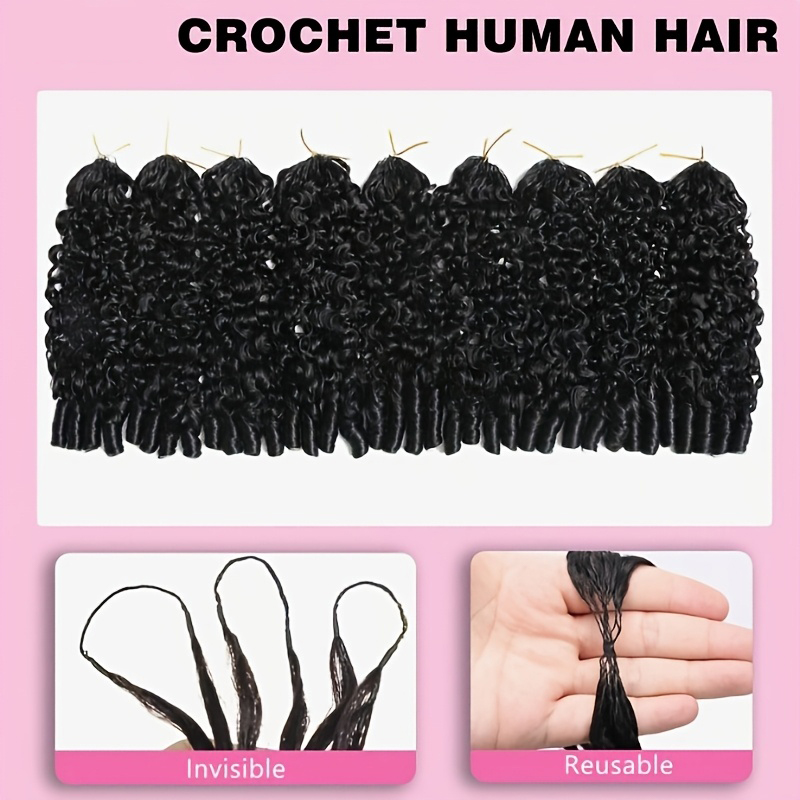 Burmese Curly Crochet Human Ha - Feather Hair Extension recension och pris