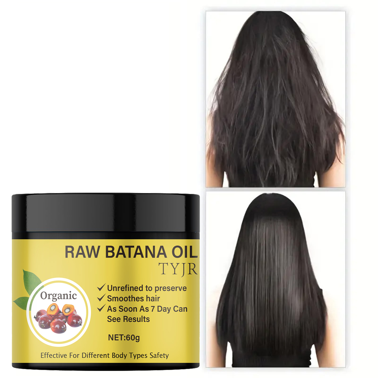 Raw Batana Oil Hair Mask repai - Hair Care For Dry And Frizzy Hair recension och pris